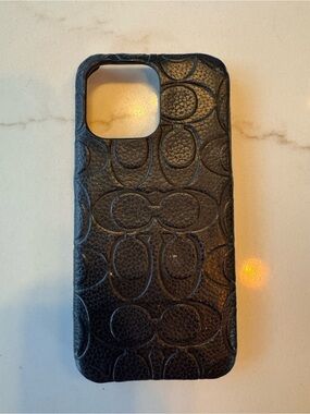 Coach Leather iPhone 15 Case